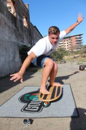 playing balance board